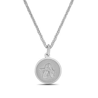 Thinking Angel MedallionAngel Circle Shape Pendant
