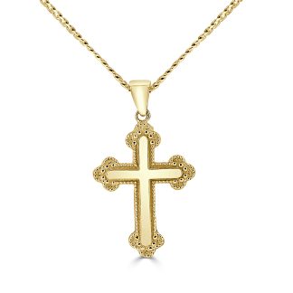 Two Step Orthodox CrossYellow Gold Orthodox Cross Pendant