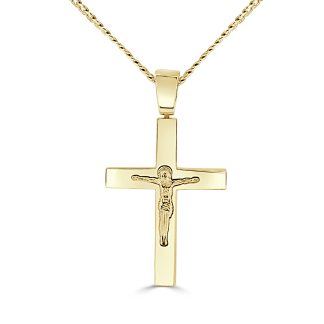 Plain Gold CrucifixYellow Gold Cross Pendant