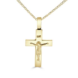 Polish Inri CrucifixYellow Gold Cross