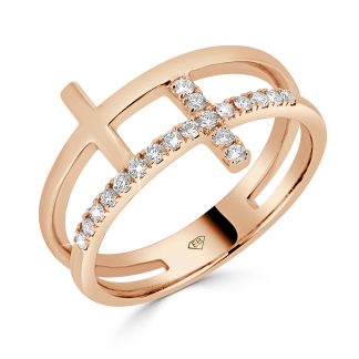Double Cross RingDiamond Cross Ring