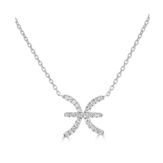 Pisces Diamond NecklaceZodic Sign Necklace