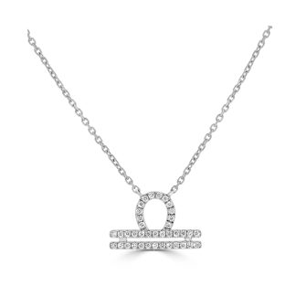Libra Diamond NecklaceZodic Sign Necklace