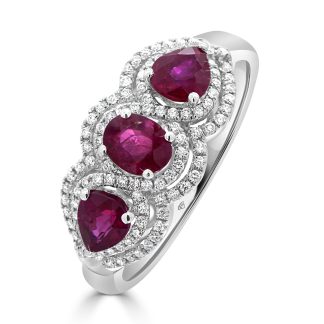 Oval And Pear Trilogy Ruby RingRuby Dress Rings