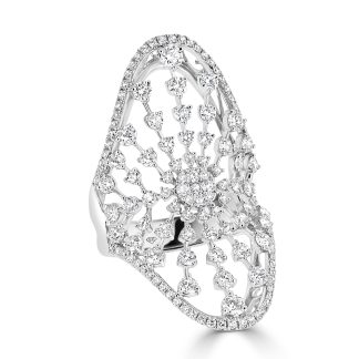 Diamond Claws Set Web Dress RingSpider Web Diamond Dress Ring