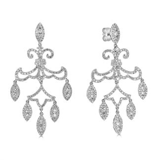Drop Chandelier Diamond EarringsMarquise chandelier design drop earrings