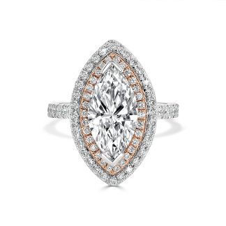 Marquise Cut Double Halo 3.02 CtMarquise Cut Engagment ring with halo
