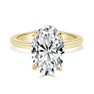 Oval Lab Diamond 4 Claws Solitaire 4.14 CtOval Cut Solitaire Engagement ring