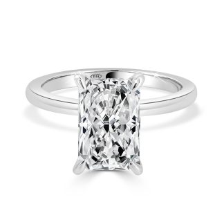 Classic Radiant Solitaire Hidden Halo 3.01 CtRadiant cut engagement ring