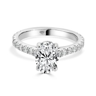 Oval Cut Diamond Hidden Halo 1.50 CtOval Cut Diamond Engagement Ring