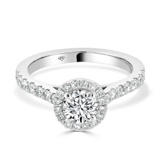 Round Brilliant Cut Halo 0.59Round Diamond ring with halo