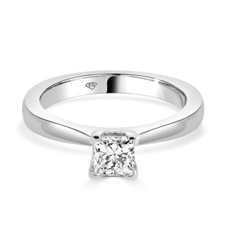 Princess Cut Solitaire Engagement Ring 0.64 CtPrincess cut diamond ring