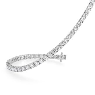 18ct White Gold Diamond Tennis Bracelet 5.4 ctDiamond tennis bracelet featuring round brilliant diamonds in 18ct white gold.
