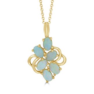 9ct Yellow Gold Multi-Opal PendantOPAL PENDANT
