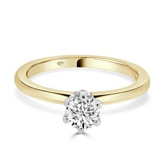 18kt Two-Tone Solitaire Engagement Ringsolitare engagement ring