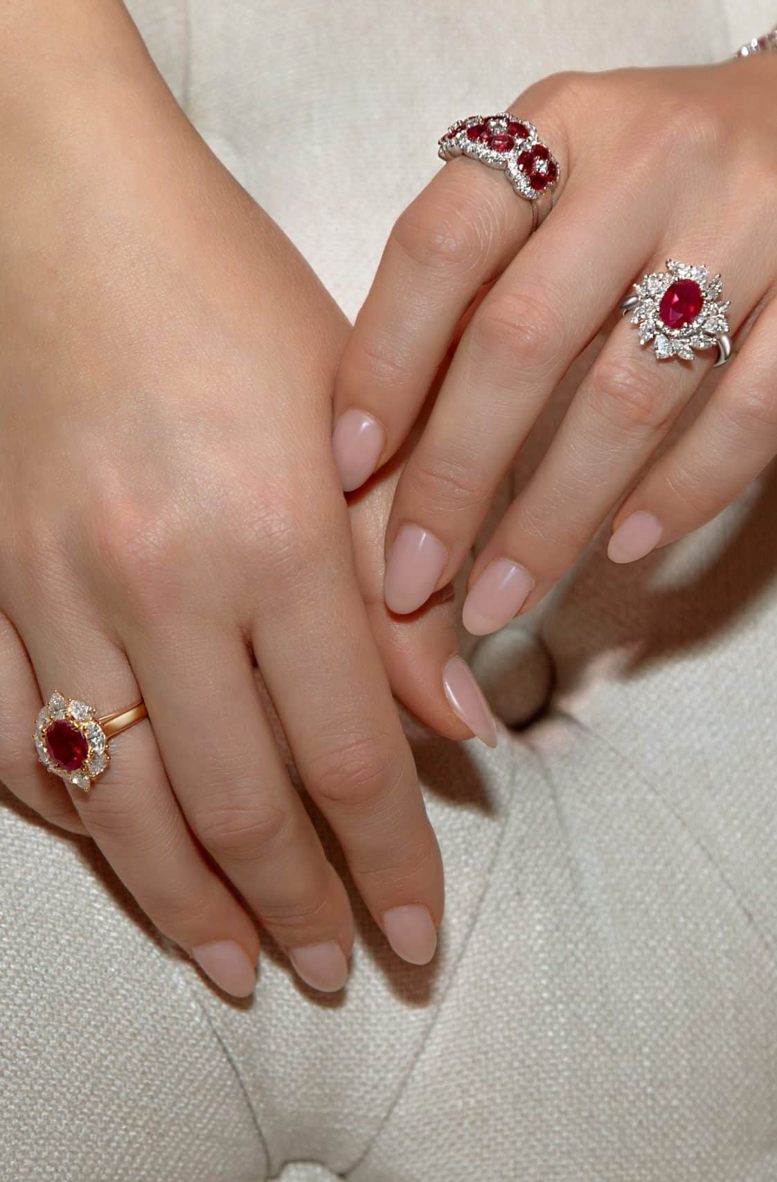 Ruby And Diamond Bloom Ring