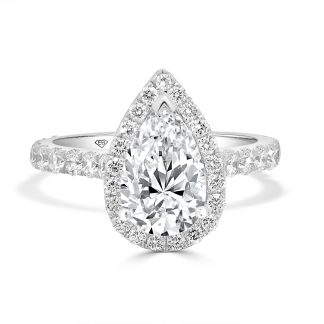 Pear Cut Halo Engagement Ring 2 ctPEAR SHAPE ENAGEMENT RING