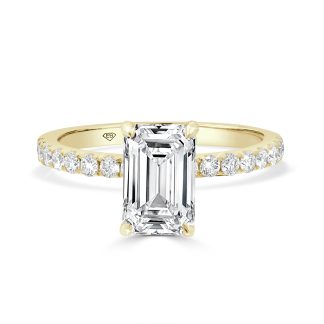Emerald-Cut Diamond Engagement RingEmerald-Cut Diamond Pavé Engagement Ring