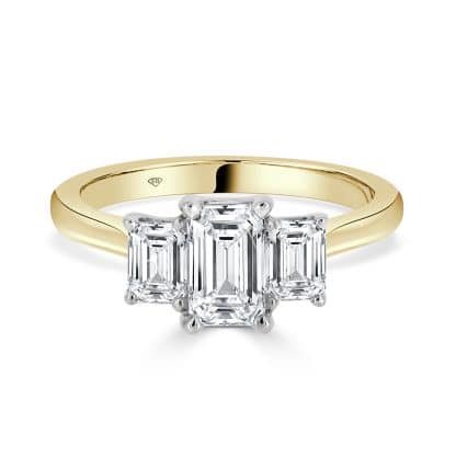 Three-stone engagement ring