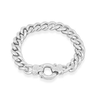 9ct Gold Bracelet Ladies White Gold Statement EleganceWhite gold ladies chain bracelet