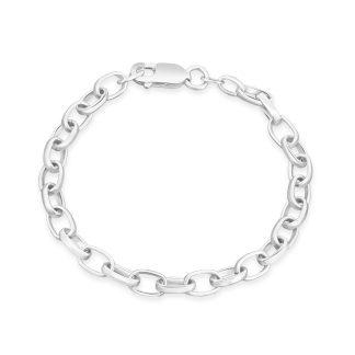 White Gold Chain Bracelet 9ct of Bold Simplicity9ct white gold chain bracelet