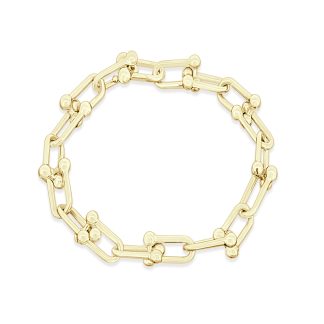 9ct Gold Bracelet Yellow Gold Chain with Sculptural Links9ct gold sculptural bracelet