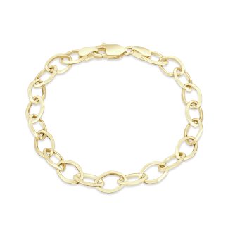 Gold Chain Bracelet 9ct Yellow Gold with Classic Oval LinksOval link yellow gold bracelet