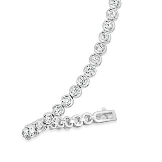 Natural Diamond Tennis Bracelet Timeless White Gold EleganceNatural diamond tennis bracelet in white gold