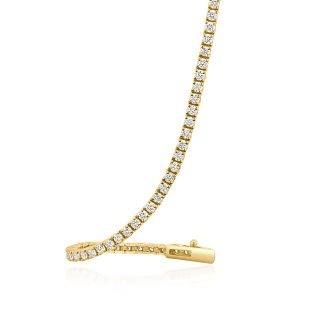 Yellow Gold Tennis Bracelet Natural Diamond EleganceYellow gold tennis bracelet with natural diamonds