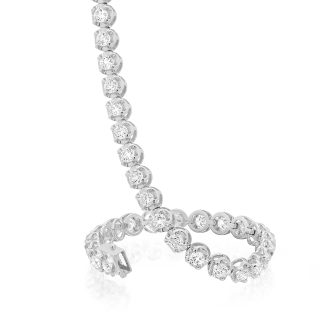 White Gold Diamond Tennis BraceletElegant round diamond bracelet