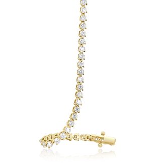 Tennis Bracelet Natural Diamonds in 18kt Yellow Gold18K gold natural diamond tennis bracelet