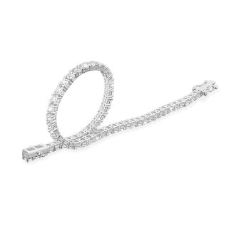 Lab Grown Diamond Tennis Bracelet 8.02ct of Ethical Sparkle in 18K White GoldWhite gold bracelet with lab diamonds