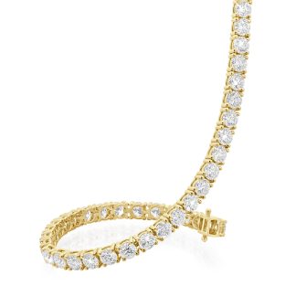 Gold Tennis Bracelet with Lab Diamonds in 18kt Yellow GoldGold tennis bracelet with natural diamonds