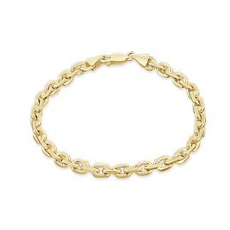 Men Chain Bracelet 9ct Yellow Gold Strength in Every Link 23.52GRYellow gold chain link bracelet