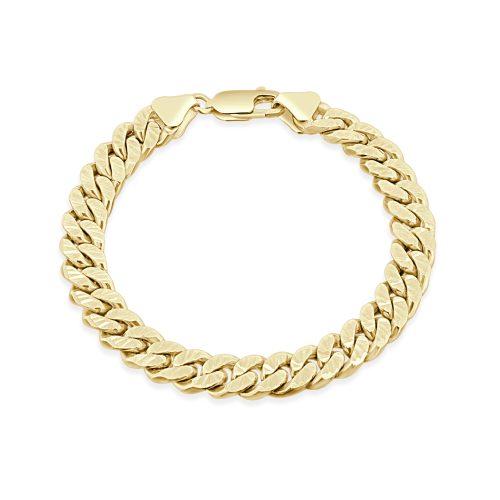 9ct Gold Chain Bracelet – Bold Curb Link in Yellow Gold