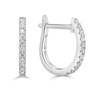 White Gold Diamond Earring 18kt Natural DiamondsWhite gold diamond earring