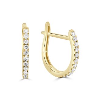 Diamond Hoop Earrings Effortless Elegance for Everyday WearLightweight diamond gold hoops