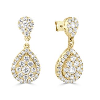 Pear Gold Drop Earring Elegance in Every CurvePear gold drop earring