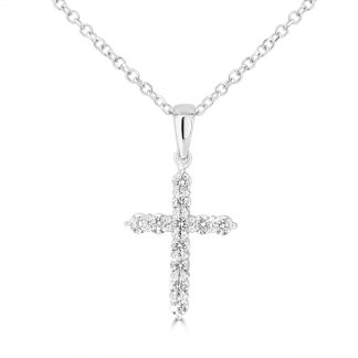 Timeless Diamond Cross Pendant in White GoldDiamond cross pendant in gold