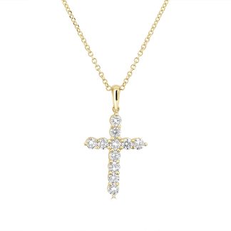 Diamond Cross Pendant Necklace Where Faith Meets Fine JewelleryYellow gold diamond cross necklace