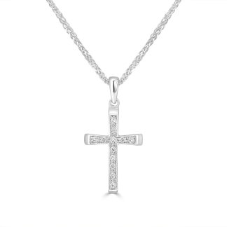 Diamond Cross Pendant White Gold A Classic Made ContemporaryDiamond cross pendant white gold