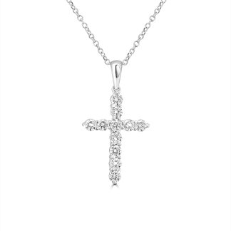 Timeless White Gold Diamond Cross Pendant Elegant Fine JewelleryDiamond cross pendant Ernesto Buono