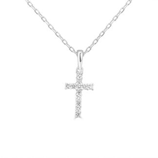 White Gold Diamond Cross Pendant A Timeless Symbol of Faith & EleganceNatural diamond cross pendant