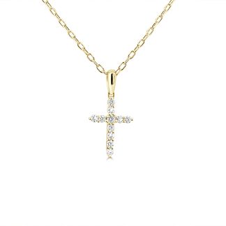 Diamond Cross Pendant Timeless Grace in 18kt Yellow GoldDiamond cross pendant gold