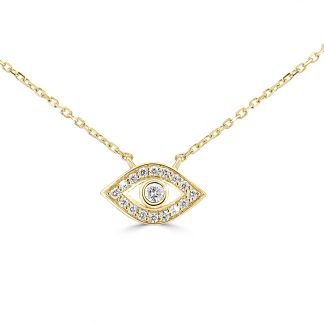 Evil Eye Necklace A Modern Talisman in 18kt Gold and DiamondsEvil eye diamond necklace