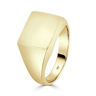 Signet Ring Men Classic 9ct Yellow Gold Statement PieceGold men’s signet ring