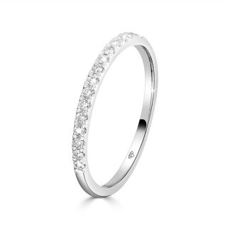 White Gold and Diamonds Ring Subtle Sparkle for Every OccasionWhite gold ring with diamonds