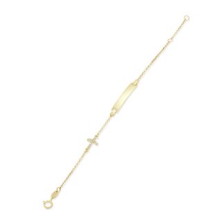 Gold Chain Bracelet with Cross Timeless Elegance in 18KtGold chain bracelet with cross