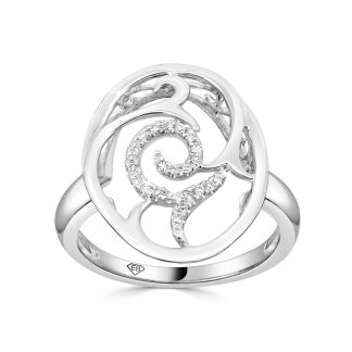 Dress Ring That Dazzles Elegant Diamonds in White GoldWhite gold diamond dress ring