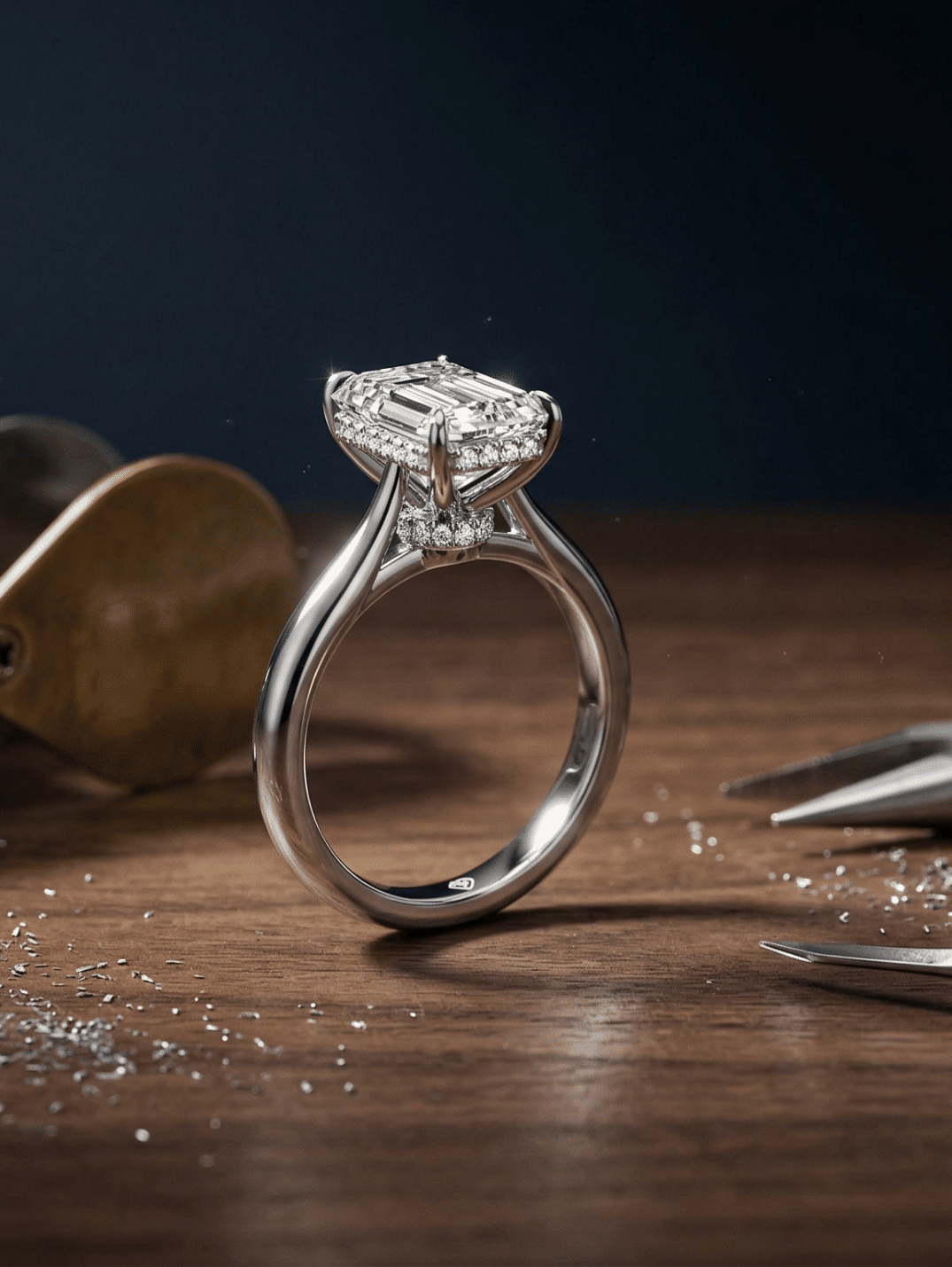 18ct White Gold Round Cut Engagement Rin…